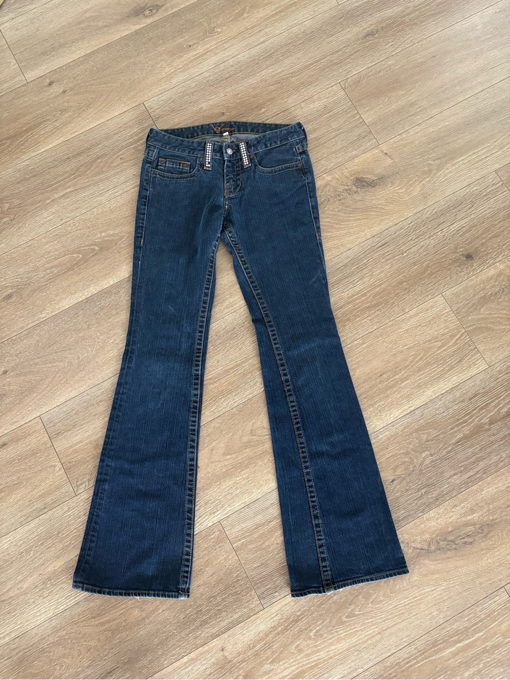bebe Dark Blue Flare Jeans